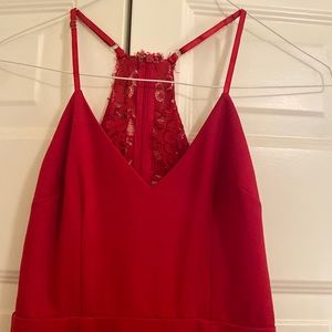 Red Lulus Lace Back Dress